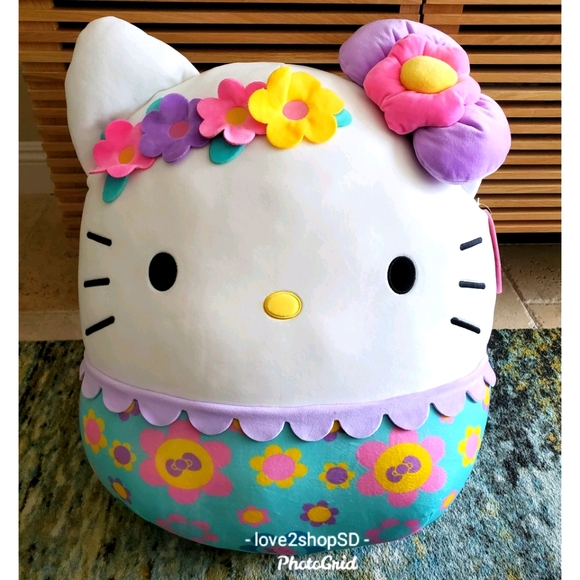 hello kitty flower squishmallow